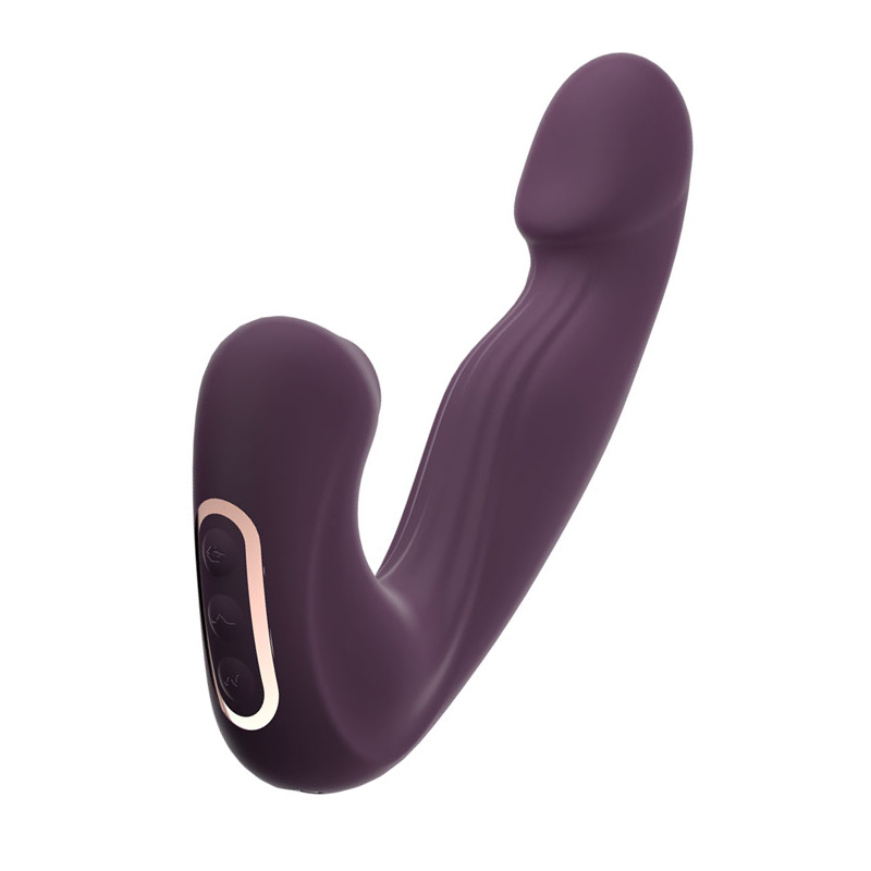 Vibromasseur en silicone à succion et à battement